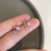 Pendientes de Estrella de Zirconia para Mujer Ins Diseño de Nicho Estrella de Cinco Puntas de Alta Calidad Pendientes Distintivos Versátiles Pendientes para Mujer