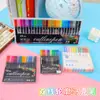 Set de Plumas de Contorno Doble Línea Superventas de Amazon Estudiante Multicolor Marcador para Diario DIY Graffiti Pluma de Contorno Colorida
