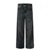 2025 Novo Jeans Masculino Streetwear Americano Retro Tendência Pesado Lavado Design Alto Pesado Jeans Reto Calças