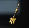 Accesorios Clásicos Estilo Xiuhe con Versátiles Colgantes Dorados para la Frente, Horquillas para el Cabello Estilo Chino Dulces y Juveniles de Hanfu con Dragón y Fénix
