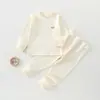 Conjunto de Ropa Interior para Bebé Ropa para Bebés y Niños Pequeños Primavera Otoño Ropa para el Hogar Pijamas Conjunto Separado de Cuello Redondo Top de Otoño Pantalones de Otoño