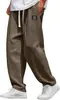 Calça Casual Masculina de Verão com Textura Waffle, Cor Sólida Versátil para Uso Diário e Trabalho, em Estoque