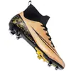 Zapatos de Fútbol Zapatos de Entrenamiento Estudiantes Transfronterizos Niños Adultos Talla Grande Caña Alta Comercio Exterior Zapatos de Fútbol Juvenil Uñas Largas Rotas para Hombre