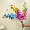 Atacado do Fabricante Flores Artificiais para Decoração de Casamento, Orquídeas Borboleta com Filme 3D, Flores Artificiais Realistas de Alta Qualidade