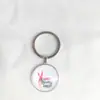 Llavero Colgante de Gema del Tiempo Cinta Rosa Transfronterizo Regalo Pequeño Creativo Anillo de Metal para Llaves