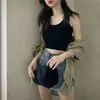 Venta al por mayor Comercio exterior Dropshipping Verano Nuevo Camisola para mujer Chaleco corto para mujer que muestra el ombligo