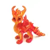 Alas Impresas en 3D Transfronterizas Dragón Volador Articulaciones de Ojo Artificiales Modelo Creativo Móvil Juguetes de Animales Adornos Hechos a Mano Venta al por Mayor