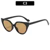Óculos de Sol Estilo Retro Olho de Gato Europeu e Americano Tendência Óculos de Sol Casuais Versáteis para Mulheres Lentes Planas Elegantes Anti-Luz Azul