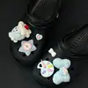 Charms Azules Frescos y Sencillos para Zapatos con Zuecos Negros, Hebillas de Zapato de Alta Gama, Dulces Accesorios Estilo Bosque para Niñas, Clips DIY