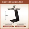 Mesa de Centro de Vidro Temperado Sala de Estar Sofá Mesa Lateral Italiana Luxo Leve Moderna Simples Minimalista Mesa Redonda Mesa de Canto Criativa Para Uma Pessoa