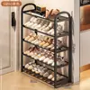 Sapateira multicamadas para uso doméstico, armário de sapatos pequeno e estreito para hall de entrada, adequado para apartamentos de aluguel e dormitórios, prateleira de armazenamento simples para hall de entrada, novo modelo 2026