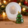Alce de Natal Homem de Gengibre Árvore de Natal Boneco de Neve Casa de Madeira Forma Vela Aromática Fabricação de Moldes de Silicone