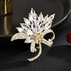 Nuevo broche de flor vintage elegante de lujo, accesorios, corsage de planta personalizado bañado en cobre y oro, entrega al por mayor