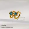 Pendientes de Estrella de Cinco Puntas de Moda para Mujer, Transfronterizos Europeos y Americanos, Best-Sellers, Diseño de Alta Gama, Estilo de Lujo Accesible, Pendientes de Acero Inoxidable