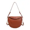 Bolso tipo Silla de Montar Vintage para Mujer 2026 Nuevo Diseño de Nicho Bolso Cruzado con un Toque de Alta Gama, Versátil y de Moda Bolso de Media Luna