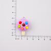 Resina con uña de cuerno de oveja lindo pastel colgante de dibujos animados conejo panda paleta llavero aretes accesorios diy