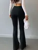 Sitio Web Independiente Europeo y Americano Más Vendido Ajustados Acampanados Fitness Cintura Alta Elásticos Levanta Glúteos Yoga Pantalones Casuales Venta al Por Mayor en Stock