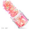 Juego de 12 lentejuelas con purpurina y polvo láser degradado para decoración de uñas con diseño de explosiones transfronterizas en color rosa
