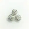Agujero Recto de 4 mm Bolas Completamente de Diamante Arcilla Suave Cuentas Separadoras DIY Accesorios para el Cabello Accesorios para Pulseras Varios Colores Mixtos Bolas de Diamante