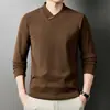 Sudadera de cuello redondo para hombre de comercio exterior transfronterizo estilo primavera y otoño manga larga casual capa base camiseta ropa de papá para hombre al por mayor