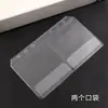 Bolsa com zíper de PVC A5A6 para folhas soltas, bolsa fosca para armazenamento de documentos, bolsa com zíper para cartões, bolsa transparente à prova d'água para documentos
