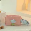Bolsa de Cosméticos de Pana, Neceser Lindo y Elegante con Flores de Tulipan, Bolsa de Cosméticos Portátil de Gran Capacidad para Salidas