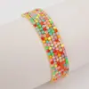 Pulsera Irregular de Nuevo Producto Transfronteriza Color Mixto Acrílico Elástica Ladrillo de Agua Cubo de Azúcar Cristal Pulsera Delicada Joyería Venta Caliente