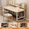 Mesa de Estudo Integrada com Mesa de Contas, Estante de Livros para Estudantes, Mesa de Escritório para Quarto, Mesa para Funcionários de Escritório