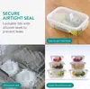 Contenedores de Almacenamiento de Alimentos de Vidrio de Borosilicato Alto, Aptos para Microondas, con Tapas, Cajas de Almacenamiento Selladas de Vidrio, Juego de Fiambreras Multiespecificación