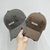 Gorra de béisbol pequeña con letras bordadas y agujeros para mujer, nueva gorra de béisbol suave de primavera y otoño, de marca moderna y de red.