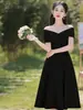 Vestido de Noite Estilo Francês, Design de Nicho de Luxo Leve para Mulheres, Novo Vestido Elegante de Alto Padrão para Anfitriã de Banquete, Vestido para Brinde, Traje de Banquete de Retorno da Noiva