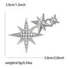 Nuevo broche de aleación de alta calidad con diamantes de imitación y ocho estrellas para hombre, delicado temperamento, para mujer, para traje, suéter, ramillete, alfileres de joyería