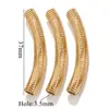 Acessórios de joias em aço inoxidável cor dourada 18k acessórios de joias que retêm a cor DIY feito à mão colar manga curva atacado