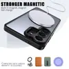 Adequado para comércio exterior transfronteiriço, capa de celular magnética de acrílico para Samsung s25/s26u com acabamento fosco tipo pele, s26ultra à prova de choque