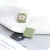 Acessórios DIY Japonês Vintage Meia Pílula Resina Fruta Quadrado Patch Brincos Brincos Acessórios Material
