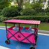 Carrito de puesto plegable portátil grande con mesa de altura ajustable, plegable y compacto, adecuado para acampar al aire libre y puestos de mercado nocturno