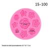 9 até rosa flor silicone molde bolo açúcar chocolate bolo borda decoração gota cola molde mancha lote