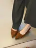 Zapatos de mujer de estilo francés, punta fina, tacón bajo, a la moda, nueva colección otoño 2026, zapatos versátiles de tacón grueso para el trabajo, zapatos de vestir para mujer