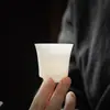 Porcelana de jade helado de alta calidad Dehua porcelana blanca jade de grasa de oveja simple moda china juego de té kung fu taza de té de cerámica regalo