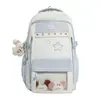 Estilo Coreano Dulce Estrella Dopamina Bolsa para Dolor Alto Aspecto Bloque de Color Estudiantes de Primaria Grados 3-5 Juego de Dos Piezas Mochila