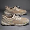 Sapatos de Malha Outdoor para Homens 2025 Primavera Sapatos Masculinos Respiráveis Estilo Esportivo Flats de Boca Rasa Recortes Vazados Sapatos de Malha