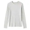 Capa base de cachemira para mujer, estilo nuevo de otoño e invierno, ligera, suave, ropa interior, top de cuello redondo, agradable a la piel, tejido de punto de suéter minimalista