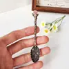 Cuchara de grava de cristal natural, cuchara para helado, cuchara para postre, cuchara mezcladora de mango largo tallada creativamente, disponible para venta al por mayor