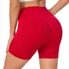 Shorts Aliexpress Transfronteiriços Tk Europeus e Americanos Calças de Yoga de Cintura Alta Femininas Pêssego Manga Curta Esportes Fitness Secagem Rápida Levanta Bumbum