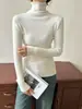 Suéter Básico de Punto de Cuello Alto 2026 Nuevo Estilo Otoño e Invierno Color Sólido Ajuste Delgado Jersey de Cuello Alto para Mujer Moderno