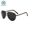 Gafas de sol polarizadas Defeng 5820 con patas de resorte, estilo aviador, montura grande para hombre
