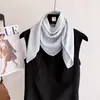 Nuevo modelo transfronterizo: Pañuelo de imitación seda 70*70 para mujer de Asia Central, pañuelo cuadrado jacquard de moda estilo coreano, bufanda de cuello versátil y elegante