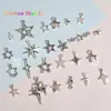 Pingente Estrela e Lua Acessórios DIY Peças de Liga Mista Pulseira com Recortes Contas para Colar Acessórios para Joias DIY