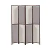 Pantalla de dormitorio de tela de pelo sintético de conejo, diseño moderno y minimalista, adecuada para uso en oficina, hogar, entrada y hotel; pantalla divisoria móvil y plegable