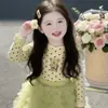 Conjunto de Primavera y Otoño para Niñas Nuevo Conjunto de Camiseta con Estampado de Dibujos Animados y Falda de Pastel de Múltiples Capas 2026 Elegante Conjunto de Dos Piezas